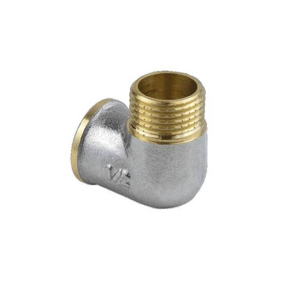 Угольник лат Ду15 м/р никель ГОСТ 32585 Aquasfera 9002-01, фото , изображение 3