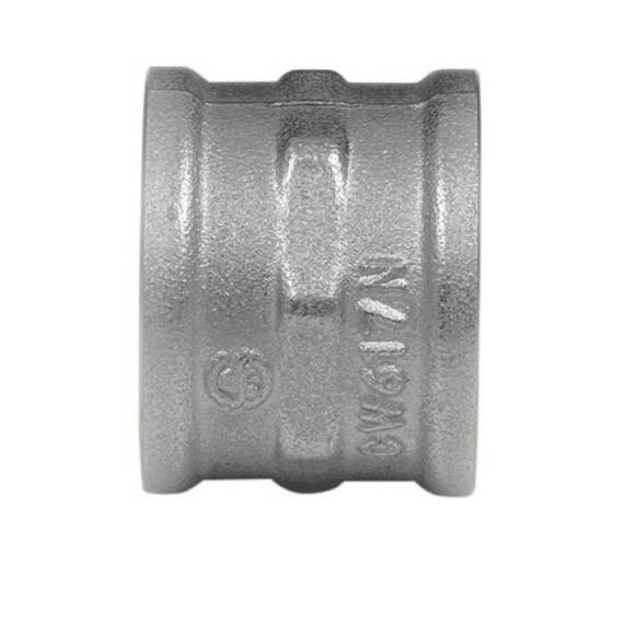 Муфта лат Ду40 м/м никель ГОСТ 32585 Aquasfera 9018-05, фото , изображение 2