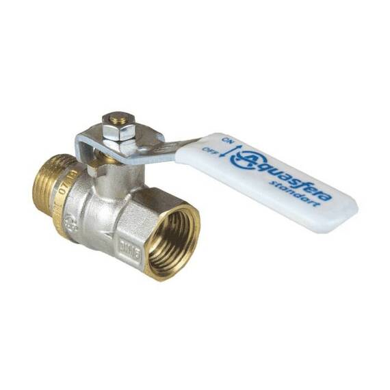 Кран шар лат 1103 Standard нк Ду32 Ру20 м/р полн рыч Aquasfera 1103-04 ., фото , изображение 5