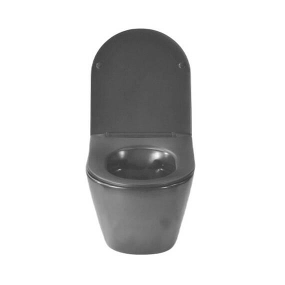 Унитаз подвесной Circulo б/о в/к дюр микр черн Selena C001NM., фото , изображение 3