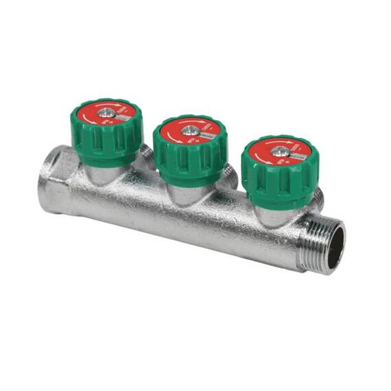 Коллектор лат клап рег 3/4" м/р 3в 1/2" ПУ н/р 45мм M110 SantechSystems, фото , изображение 2