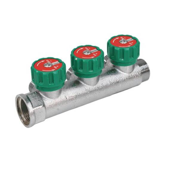 Коллектор лат клап рег 3/4" м/р 3в 1/2" ПУ н/р 45мм M110 SantechSystems, фото , изображение 4