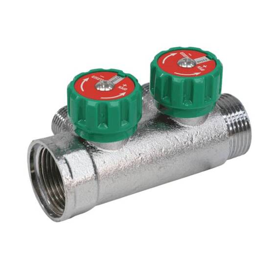 Коллектор лат клап рег 1" м/р 2в 1/2" ПУ н/р 45мм M110 SantechSystems, фото , изображение 4
