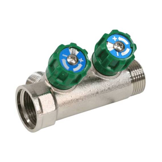 Коллектор лат клап рег 3/4" м/р 2в 1/2" ПУ н/р 36мм M210 SantechSystems, фото , изображение 3