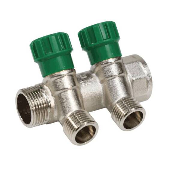 Коллектор лат клап рег 3/4" м/р 2в 1/2" ПУ н/р 36мм M210 SantechSystems, фото , изображение 4