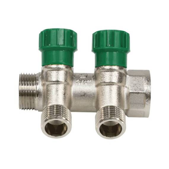 Коллектор лат клап рег 3/4" м/р 2в 1/2" ПУ н/р 36мм M210 SantechSystems, фото , изображение 5