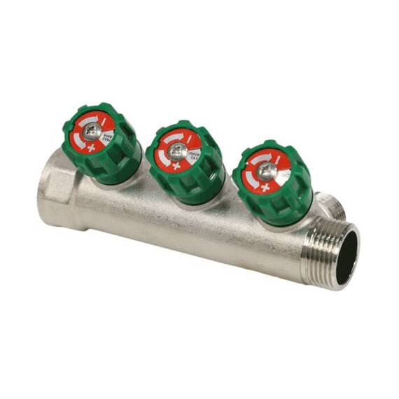 Коллектор лат клап рег 3/4" м/р 3в 1/2" ПУ н/р 36мм M210 SantechSystems, фото , изображение 2