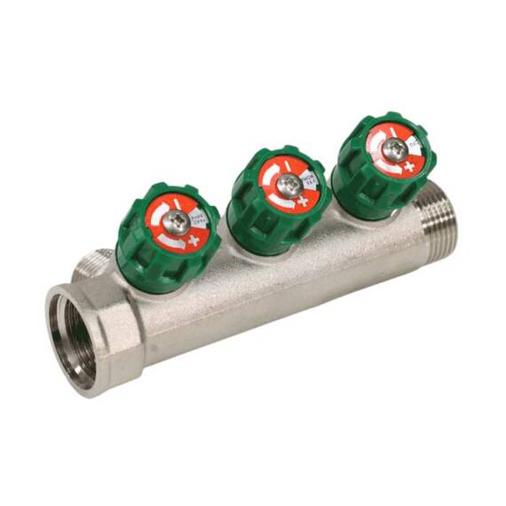 Коллектор лат клап рег 3/4" м/р 3в 1/2" ПУ н/р 36мм M210 SantechSystems, фото , изображение 4