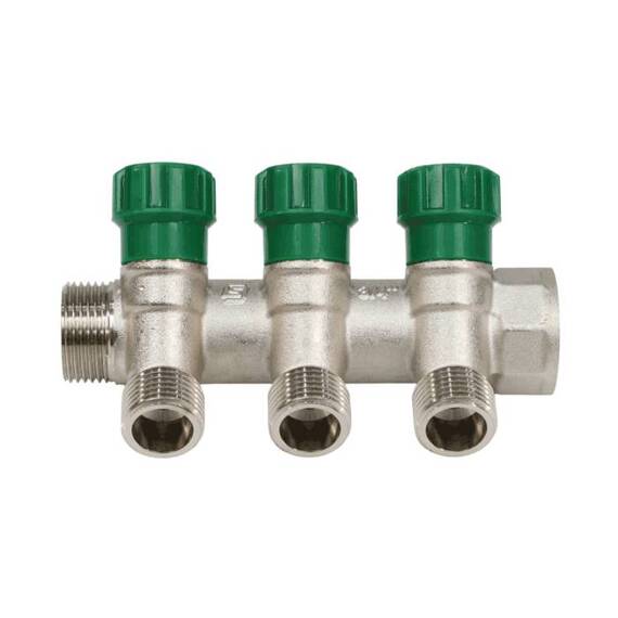 Коллектор лат клап рег 3/4" м/р 3в 1/2" ПУ н/р 36мм M210 SantechSystems, фото , изображение 5