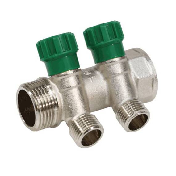 Коллектор лат клап рег 1" м/р 2в 1/2" ПУ н/р 36мм M210 SantechSystems, фото , изображение 3