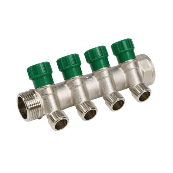 Коллектор лат клап рег 1" м/р 4в 1/2" ПУ н/р 36мм M210 SantechSystems, фото , изображение 3