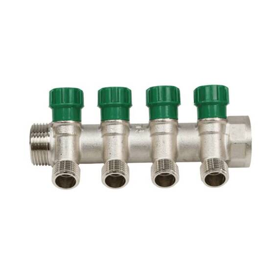 Коллектор лат клап рег 1" м/р 4в 1/2" ПУ н/р 36мм M210 SantechSystems, фото , изображение 5