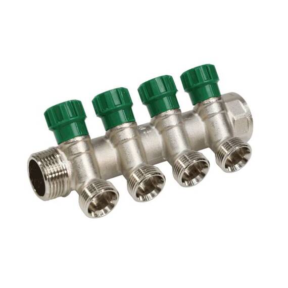 Коллектор лат клап рег 1" м/р 3в 3/4" ЕК н/р 36мм M211 SantechSystems, фото , изображение 3