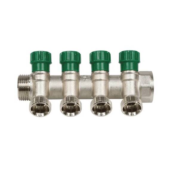 Коллектор лат клап рег 1" м/р 4в 3/4" ЕК н/р 36мм M211 SantechSystems, фото , изображение 5