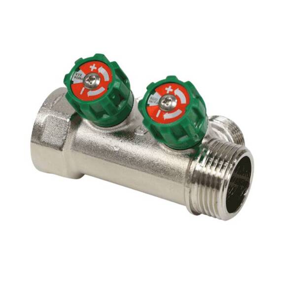 Коллектор лат клап рег 1" м/р 2в 3/4" ЕК н/р 36мм M211 SantechSystems, фото , изображение 2