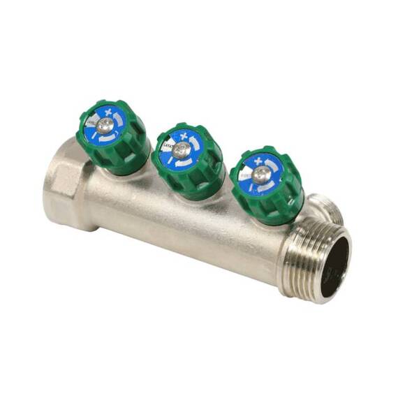 Коллектор лат клап рег 1" м/р 3в 3/4" ЕК н/р 36мм M211 SantechSystems, фото , изображение 9