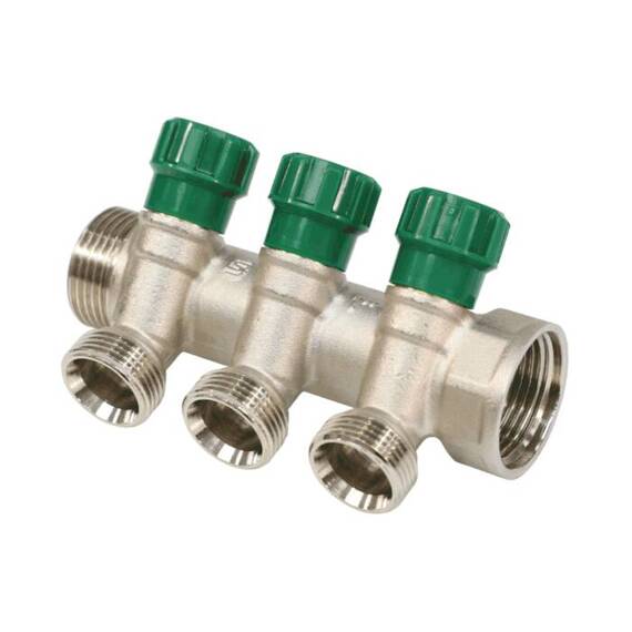 Коллектор лат клап рег 1" м/р 3в 3/4" ЕК н/р 36мм M211 SantechSystems, фото , изображение 6