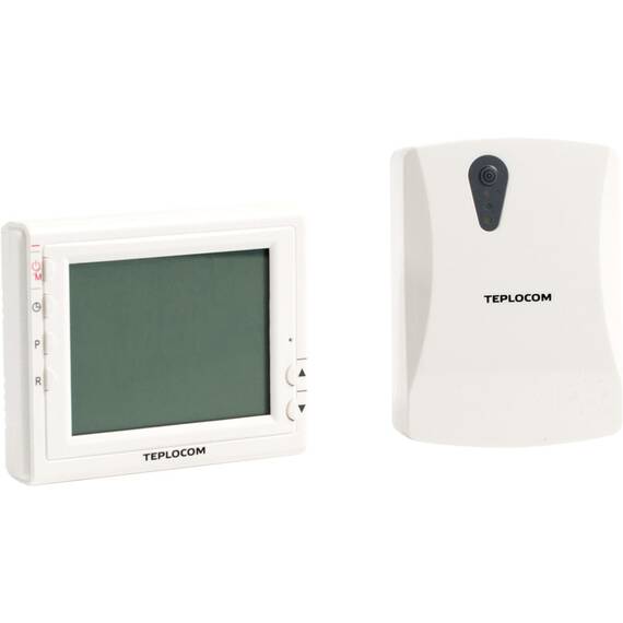 Термостат комнатный Teplocom TS-Prog-2АА/3А-RF, беспроводной, прогр, реле 250В, 3А, фото 