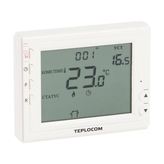 Термостат комнатный Teplocom TS-Prog-2AA/8A, проводной, прогр, реле 250В, 8А, фото 