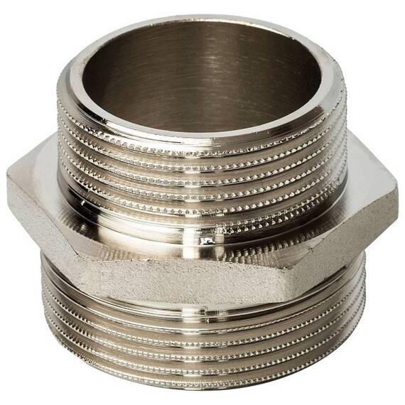 Ниппель НН переходной никелированный 1"1/2X1"1/4 SFT-0004-112114 STOUT, фото 