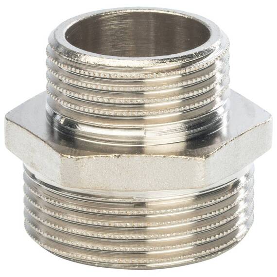 Ниппель НН переходной никелированный 1"1/4X1" SFT-0004-001141 STOUT, фото 