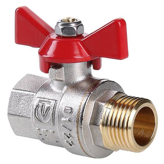 Кран шар. Valtec VT.218.N.04 BASE ВН 1/2" бабочка, фото 
