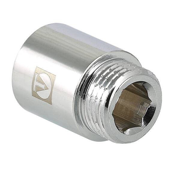 Удлинитель хромированный Valtec 1"x100мм ВР-НР VTr.198.C.06100, фото 