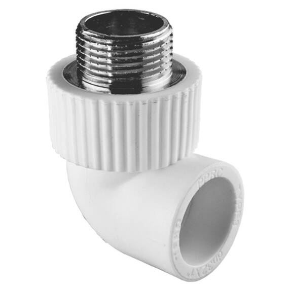 Угольник TEBO бел. PP-R комб. 32х1/2" НР (15/90), арт. 030030609, фото 