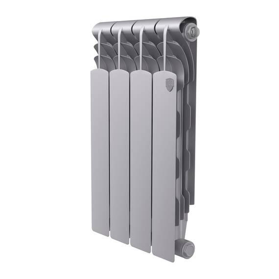 Радиатор Royal Thermo Revolution Bimetall 500 2.0/Silver Satin – 4 секц., фото 