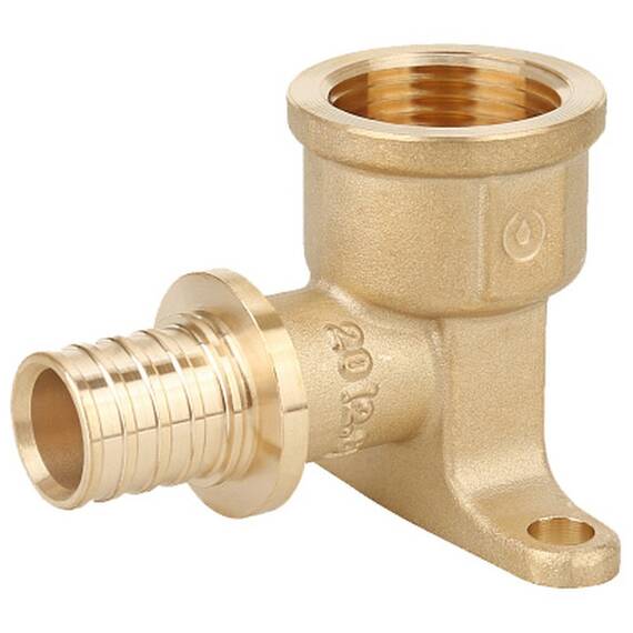 Угольник Gappo настенный с внутренней резьбой латунный 25-Rp 3/4", фото 