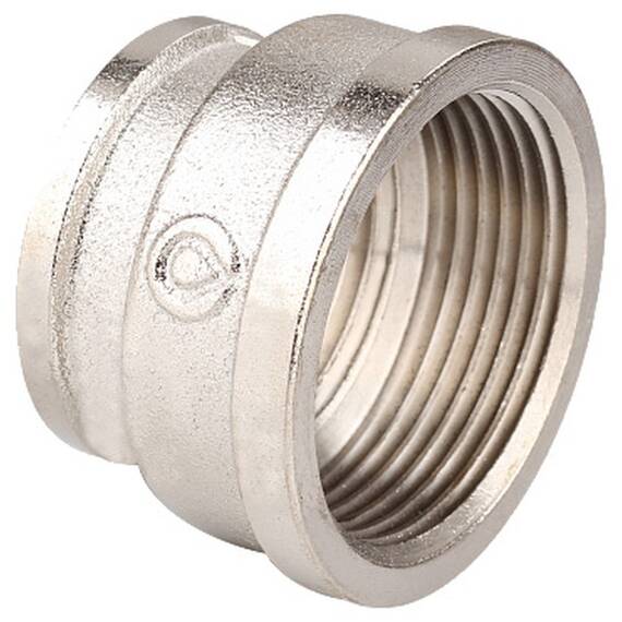 Муфта Gappo переходная ВР-ВР никелированная 1/2" х 3/8", фото 