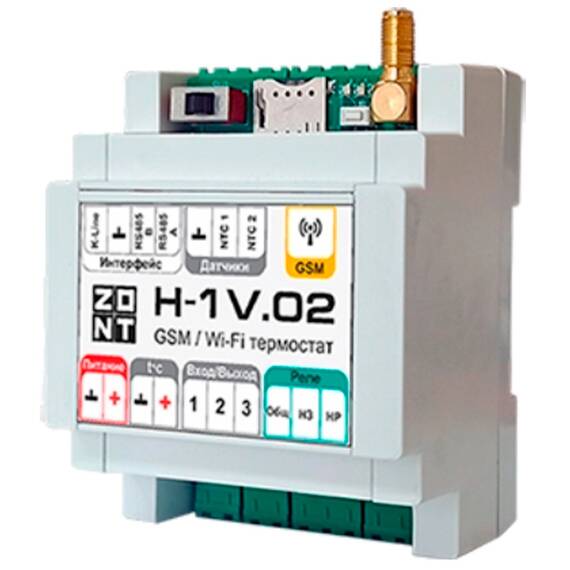 Контроллер ZONT H-1V.02 отопительный GSM / Wi-Fi, фото 