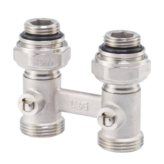 Узел нижнего подключения прямой Royal Thermo 1/2"х3/4"EK, фото 