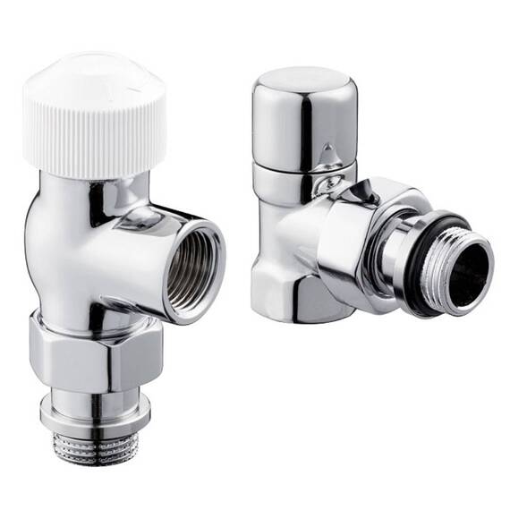 Набор термостатический для радиатора осевой Royal Thermo Design 1/2"М30х1,5 (Хром), фото 
