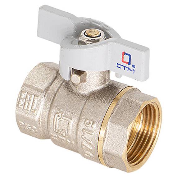 Кран шар. для воды 1/2" г/г бабочка CTM СТАНДАРТ CWFFB012, фото , изображение 3