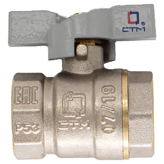 Кран шар. для воды 1/2" г/г бабочка CTM СТАНДАРТ CWFFB012, фото , изображение 2