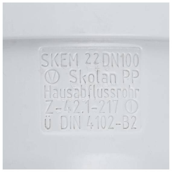 Труба Ostendorf 110x500мм SKEM бесшумная светло-серая PP-MD, фото , изображение 3