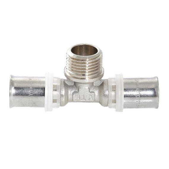 Тройник пресс Valtec VTm.233.N.160416 НР 16х1/2"х16, фото , изображение 4