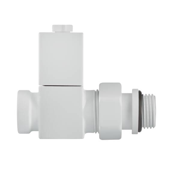 Набор дизайн-вентилей Royal Thermo CUBE, прямой (белый) 1/2", фото , изображение 9