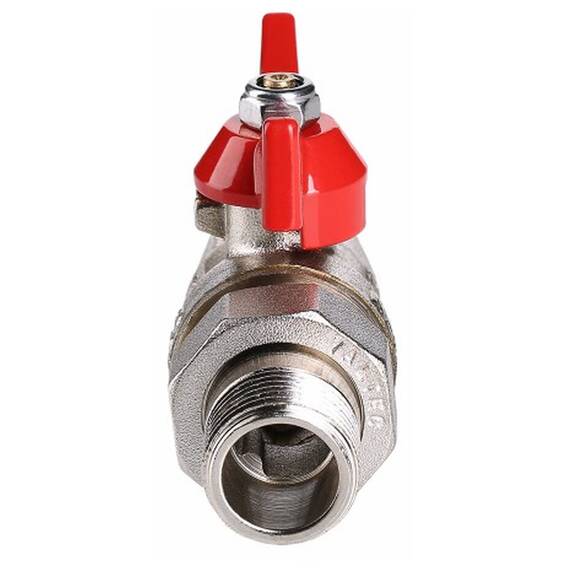 Кран шар. Valtec VT.227.N.04 BASE ВН 1/2" с американкой бабочка, фото , изображение 2