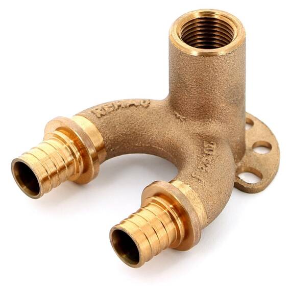 Угольник REHAU настенный ВР 20/20-1/2" RX+ длинный , бронза, фото , изображение 2