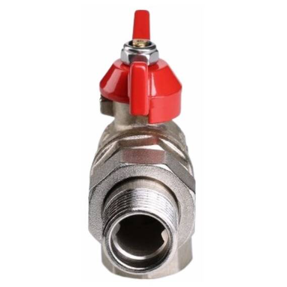 Кран шар. Valtec VT.228.N.06 BASE ВН 1" с американкой бабочка угловой, фото , изображение 2