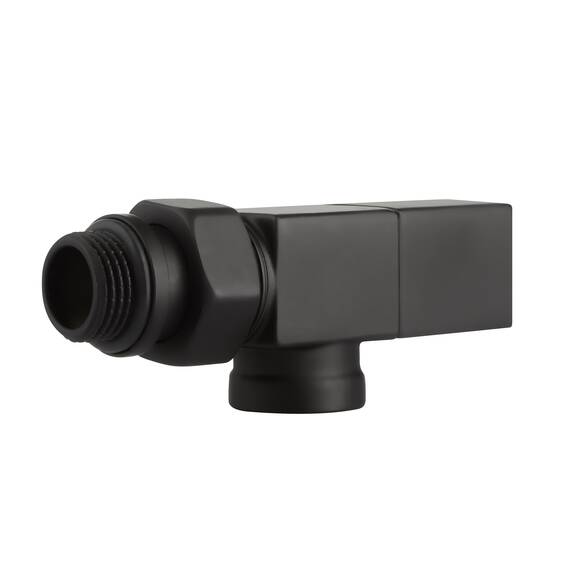 Набор дизайн-вентилей Royal Thermo CUBE, осевой (черный) 1/2", фото , изображение 8