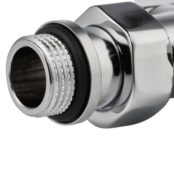 Набор термостатический для радиатора угловой Royal Thermo Design Pro 15 мм М30х1,5 (Хром), фото , изображение 4