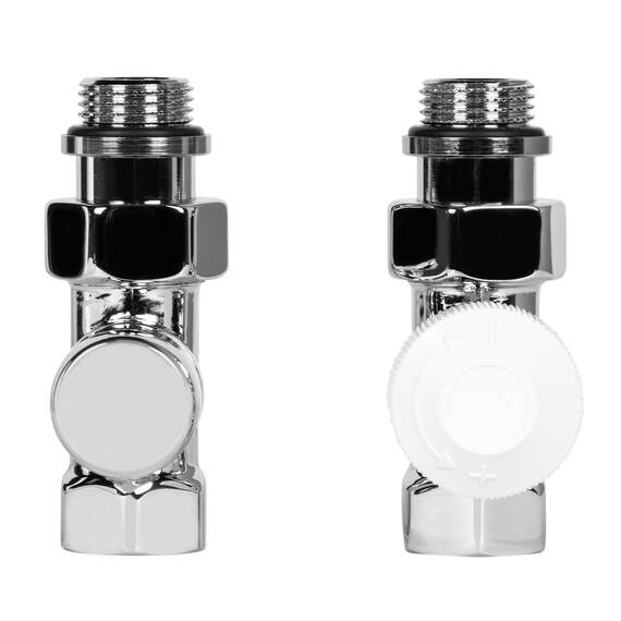 Набор термостатический для радиатора прямой Royal Thermo Design 1/2"М30х1,5 (Хром), фото , изображение 5