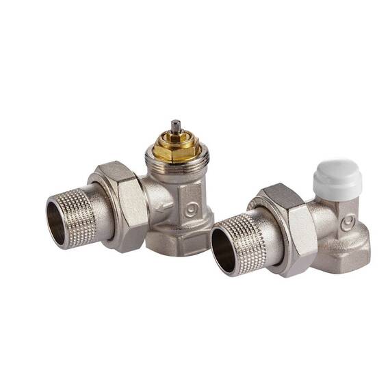 Набор термостатический Royal Thermo для радиатора угловой  1/2" М30х1,5, фото , изображение 3