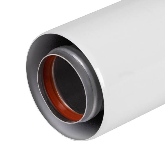 Удлинитель коаксиального дымохода раструбн. Royal Thermo 60/100, 500 мм, фото , изображение 4