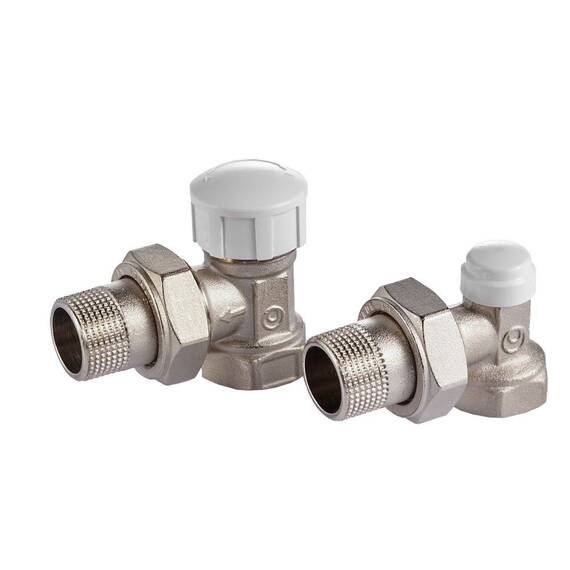 Набор термостатический Royal Thermo для радиатора угловой  1/2" М30х1,5, фото , изображение 2