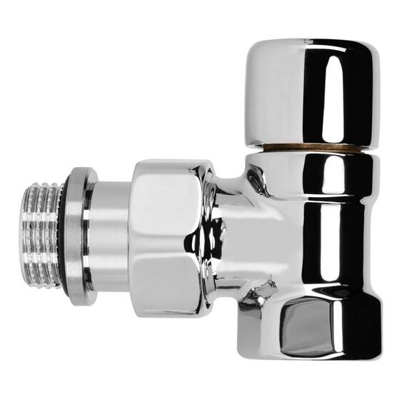 Набор термостатический для радиатора угловой Royal Thermo Design 1/2"М30х1,5 (Хром), фото , изображение 5