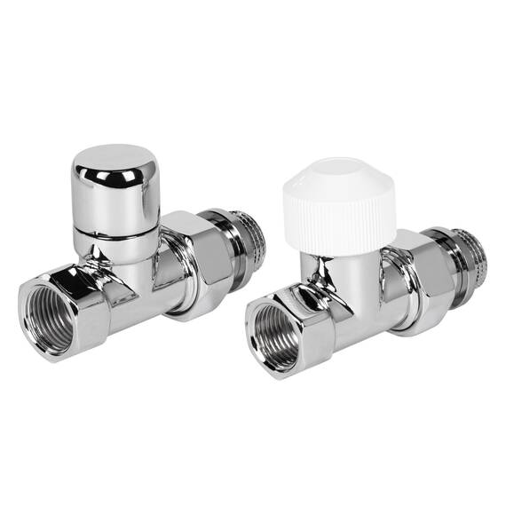 Набор термостатический для радиатора прямой Royal Thermo Design 1/2"М30х1,5 (Хром), фото , изображение 2
